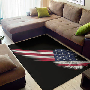 American Flag Wing Print Area Rug