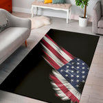 American Flag Wing Print Area Rug