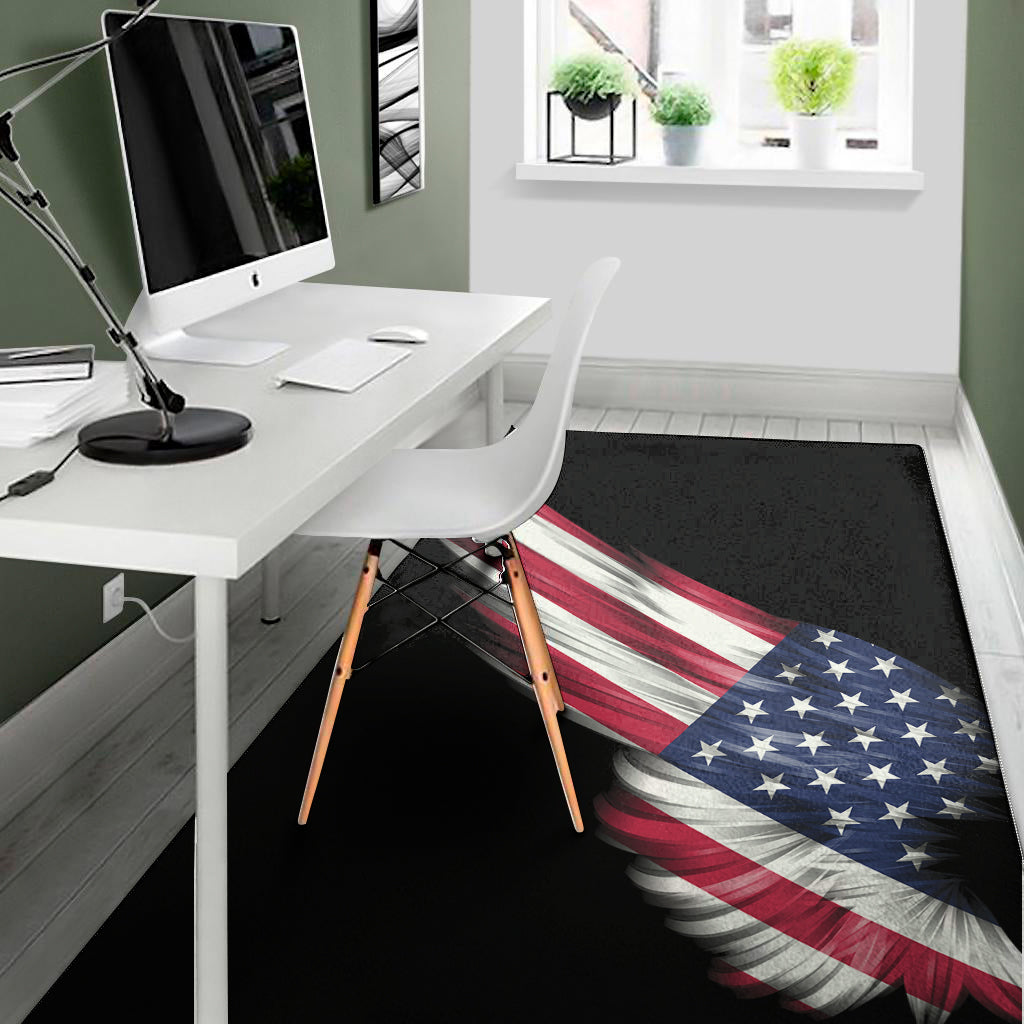 American Flag Wing Print Area Rug