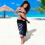 American Flag Wing Print Beach Sarong Wrap