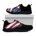 American Flag Wing Print Black Running Shoes