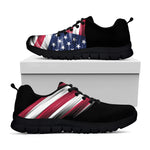 American Flag Wing Print Black Sneakers