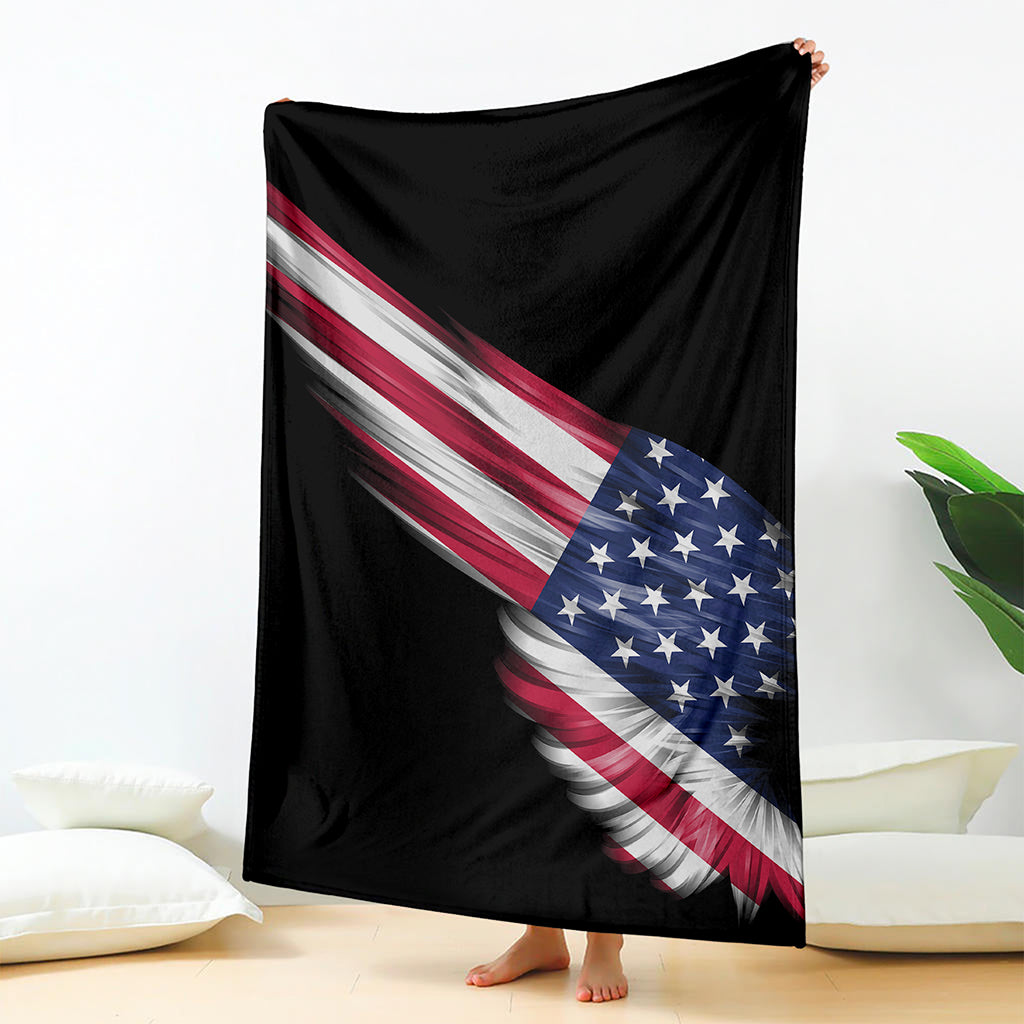 American Flag Wing Print Blanket