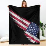 American Flag Wing Print Blanket