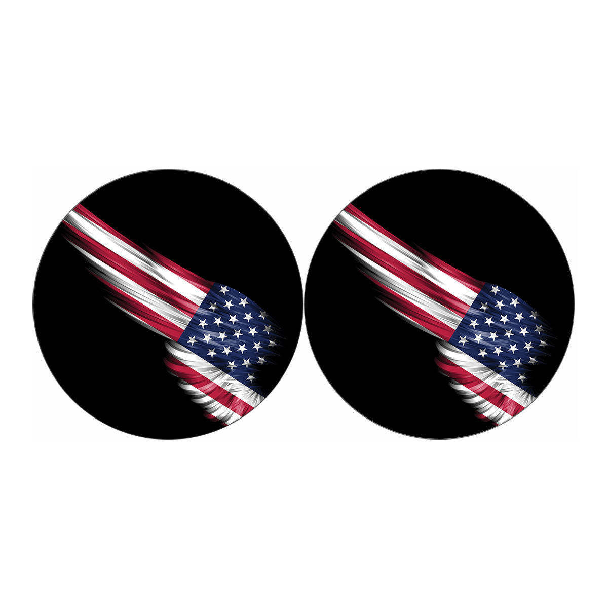 American Flag Wing Print Car Coasters