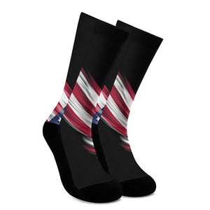 American Flag Wing Print Crew Socks