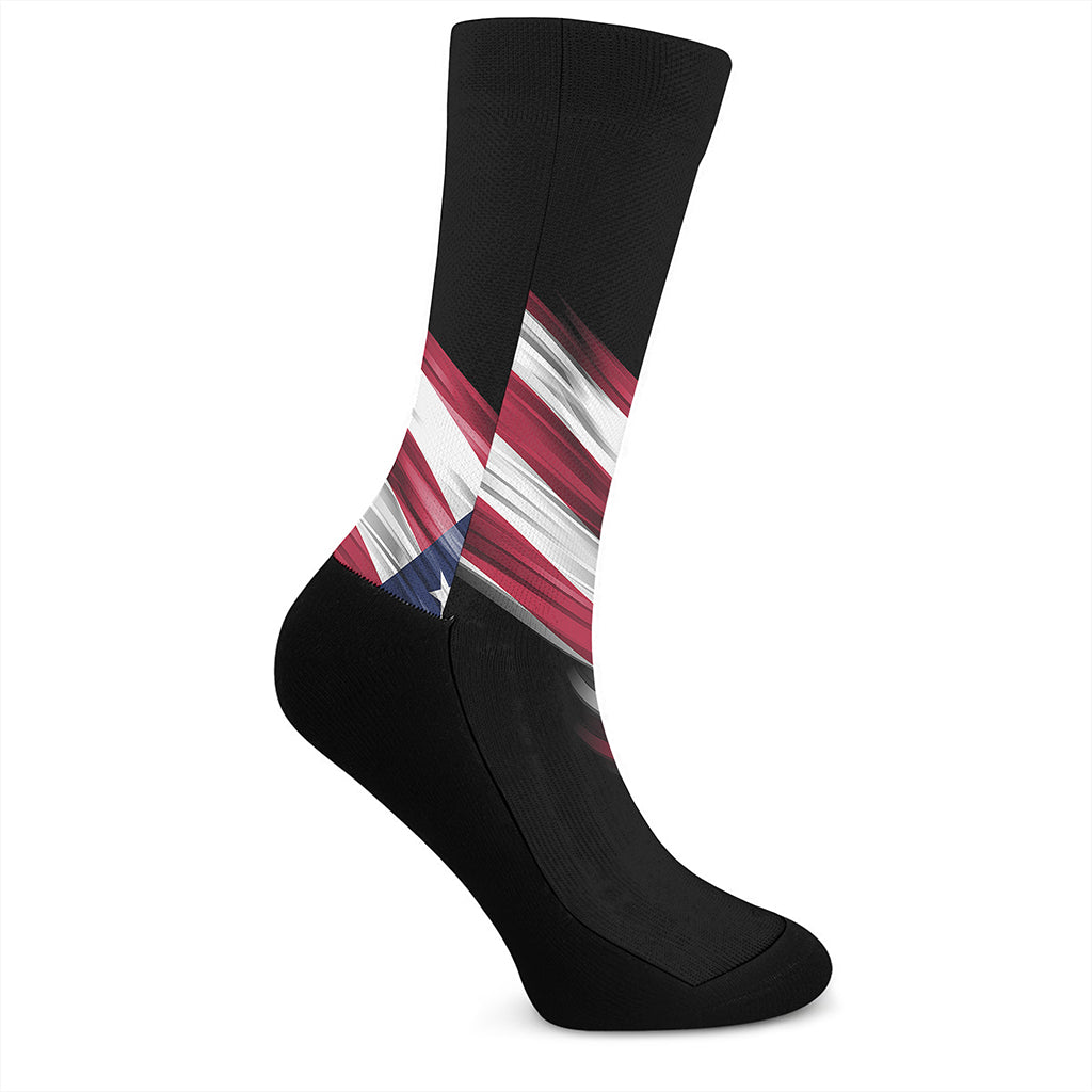 American Flag Wing Print Crew Socks