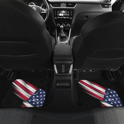 American Flag Wing Print Front and Back Car Floor Mats