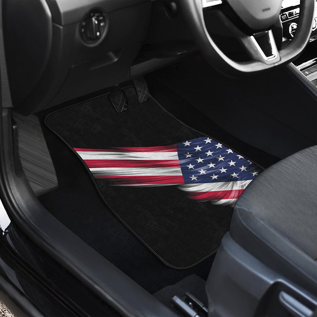 American Flag Wing Print Front and Back Car Floor Mats