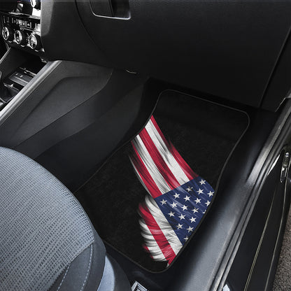 American Flag Wing Print Front and Back Car Floor Mats