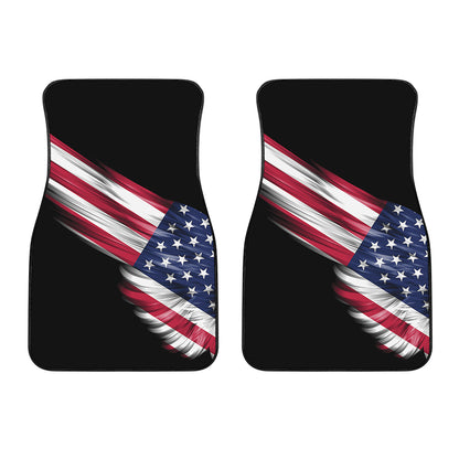 American Flag Wing Print Front Car Floor Mats