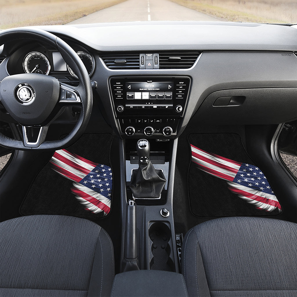 American Flag Wing Print Front Car Floor Mats