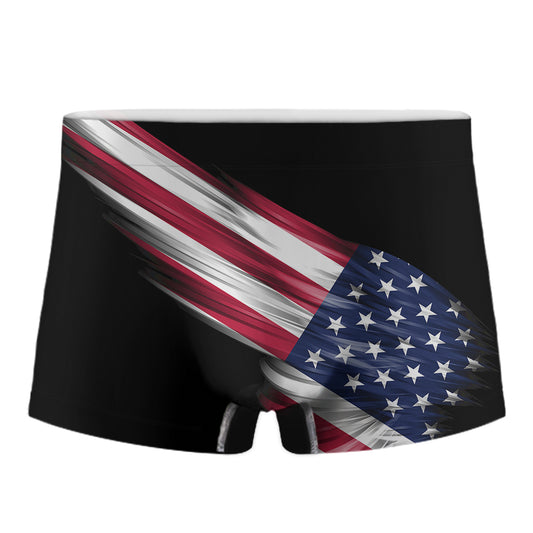 American Flag Wing Print Men's Boxer Briefs
