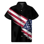 American Flag Wing Print Men's Short Sleeve Shirt