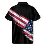 American Flag Wing Print Men's Short Sleeve Shirt