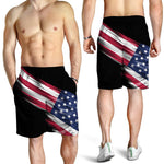 American Flag Wing Print Men's Shorts