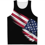 American Flag Wing Print Men's Tank Top