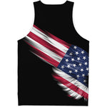 American Flag Wing Print Men's Tank Top