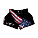 American Flag Wing Print Muay Thai Boxing Shorts