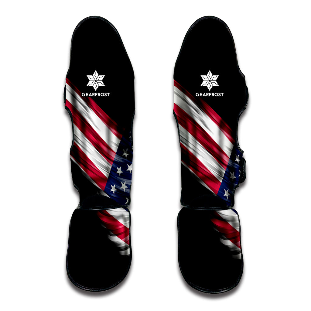 American Flag Wing Print Muay Thai Shin Guard