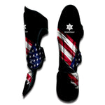 American Flag Wing Print Muay Thai Shin Guard