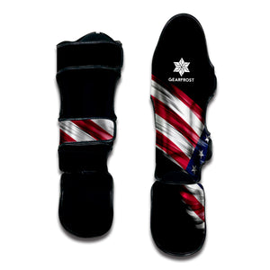 American Flag Wing Print Muay Thai Shin Guard