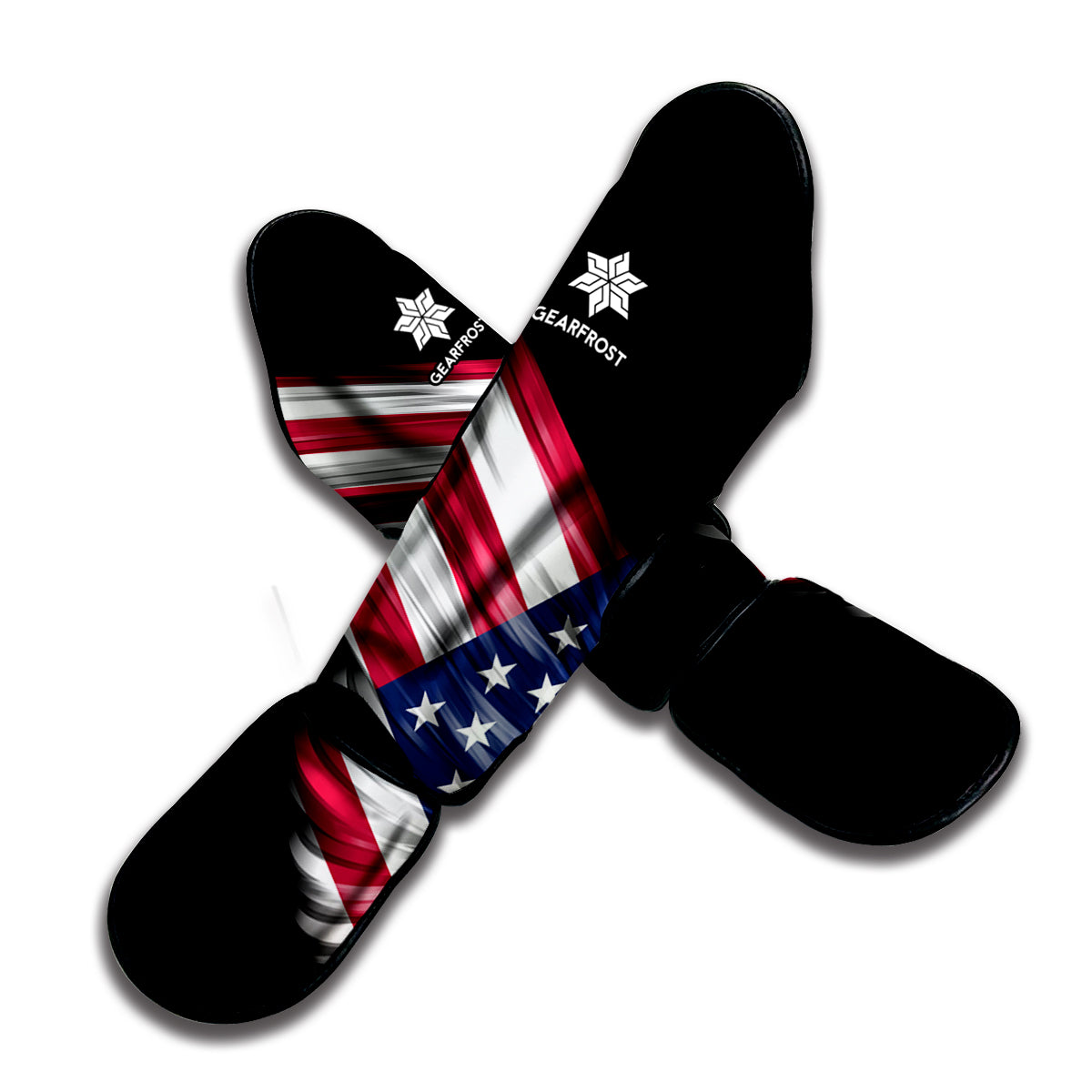 American Flag Wing Print Muay Thai Shin Guard