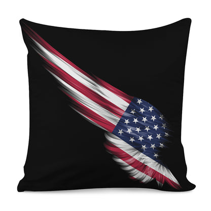 American Flag Wing Print Pillow Cover