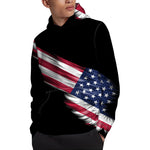 American Flag Wing Print Pullover Hoodie