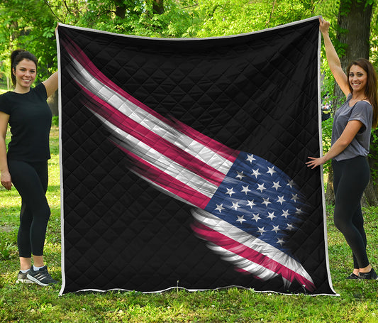 American Flag Wing Print Quilt