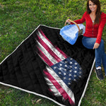 American Flag Wing Print Quilt