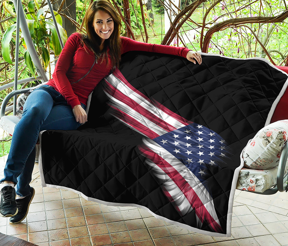 American Flag Wing Print Quilt