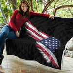 American Flag Wing Print Quilt