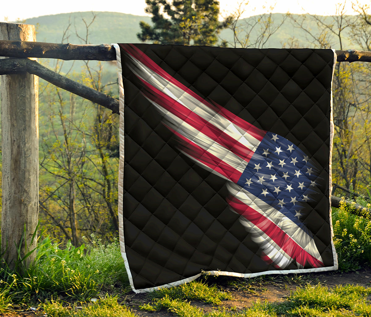 American Flag Wing Print Quilt