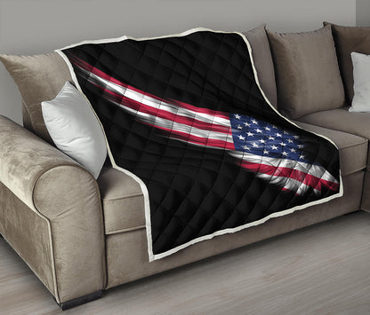 American Flag Wing Print Quilt