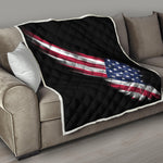 American Flag Wing Print Quilt