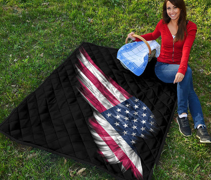 American Flag Wing Print Quilt