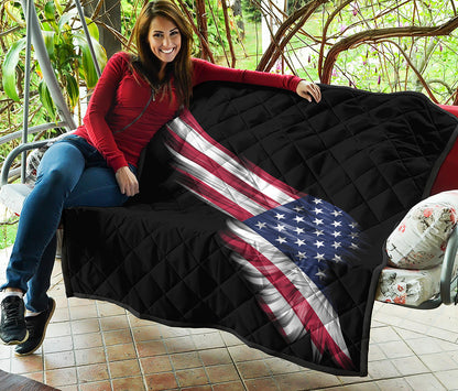American Flag Wing Print Quilt