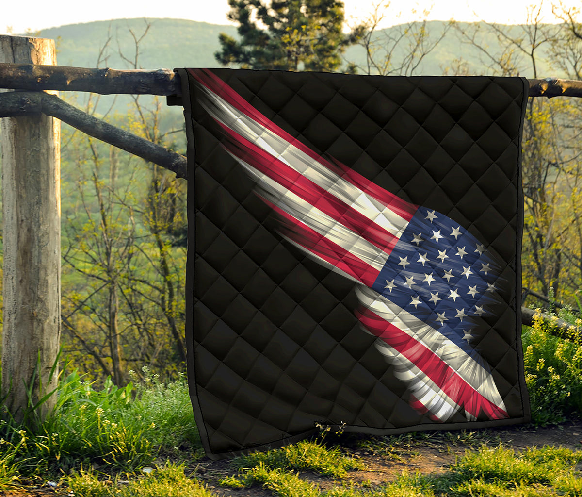 American Flag Wing Print Quilt