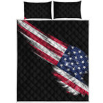 American Flag Wing Print Quilt Bed Set
