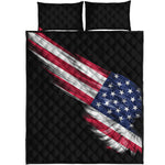 American Flag Wing Print Quilt Bed Set