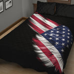 American Flag Wing Print Quilt Bed Set