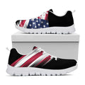 American Flag Wing Print White Running Shoes