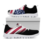American Flag Wing Print White Sneakers