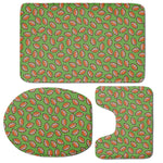 American Football Ball Pattern Print 3 Piece Bath Mat Set