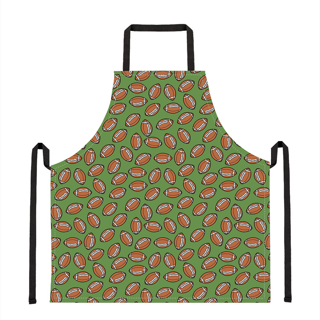 American Football Ball Pattern Print Apron