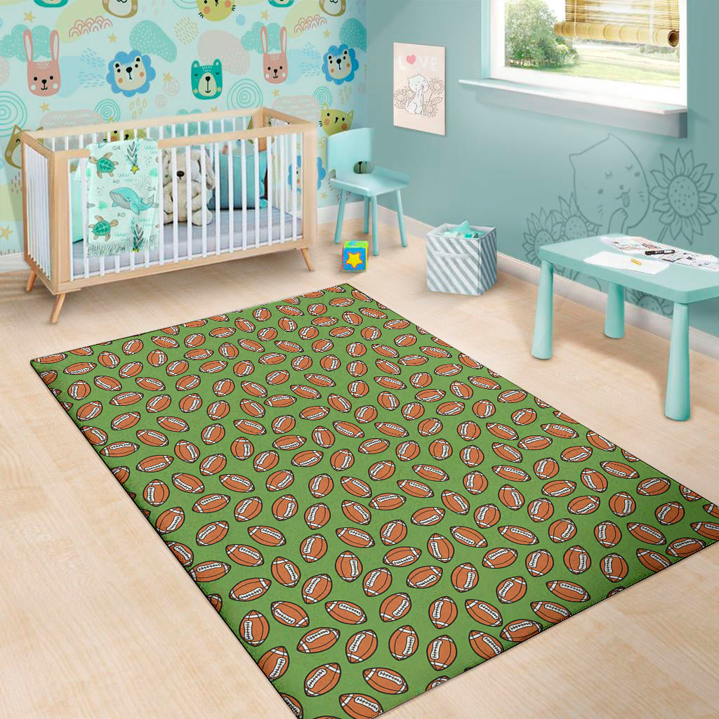 American Football Ball Pattern Print Area Rug