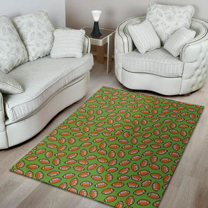 American Football Ball Pattern Print Area Rug