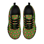 American Football Ball Pattern Print Black Sneakers