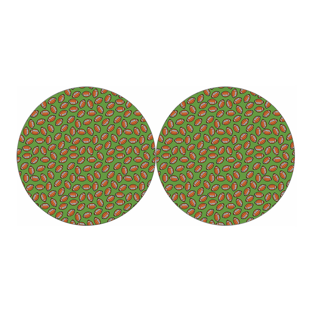 American Football Ball Pattern Print Car Coasters